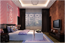 多色中式卧室设计